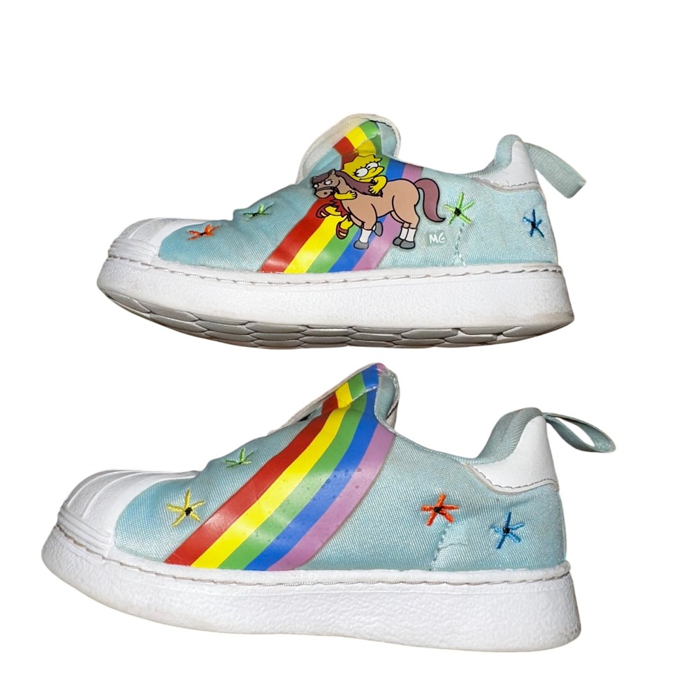 Adidas Superstar 360 Slip On Simpsons Rainbow TODDLER Shoes 5k 5 - Picture 3 of 6